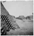 1865 Charleston, S.C. Parapet of Fort Sumter, with stacks of ammunition. 1865