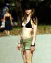 avril lavigne bikini top and shorts