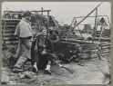 1865 Mathew Brady, American Civil war, Scene showing deserted camp and wounded soldier (Zouave), (ca. 1865)