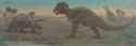 charles r knight_triceratops and tyrannosaurus