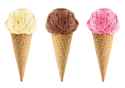 three ice cream