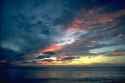 clouds in golden and red sky