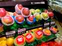 packaged fruits at a japanese grocery