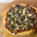 sausage and mushroom pizza