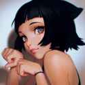 Kuvshinov catgirl