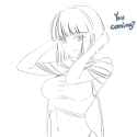Paige Relaxing Lineart Clothed