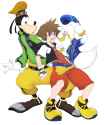 Sora, Donald, and Goofy
