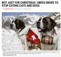 swiss eat dogs