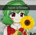Yuuka have a flower