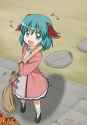 touhou kyouko smile look up hold broom