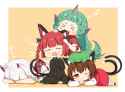 __kaenbyou_rin_chen_komano_aunn_and_goutokuji_mike_touhou_drawn_by_crys_dai__99487d8e98315e02931db78cea7ce094