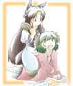 touhou kyouko and kagerou brushing hair