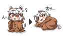 touhou jmike wear oversized coat curl up sleep