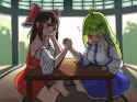 __hakurei_reimu_and_kochiya_sanae_touhou_drawn_by_mt109__c1af38d2bee3d348cb6bbfc6494723d9