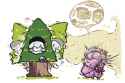 touhou koishi sheep in tree shake pollen bother satori sheep