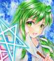 sanae casting a spell