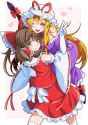 __hakurei_reimu_and_yakumo_yukari_touhou_drawn_by_eichi_yuu__7ccd4d338f5cd5aa7d035a21f0d31da2