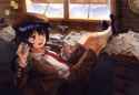 __shameimaru_aya_and_shameimaru_aya_touhou_drawn_by_satellitedragon__d56585f890c41c6a22564e5fadb0c630