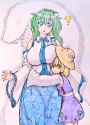 __kochiya_sanae_moriya_suwako_and_mishaguji_touhou_drawn_by_p_man_daikaku__a43efa6c521e12ec9386658dd1c43ee7