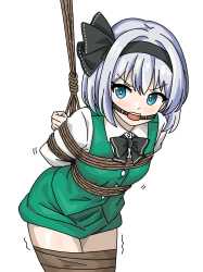 124452247_p6 緊縛妖夢 東方,東方Project,魂魄妖夢,拘束,緊縛,猿轡,bondage,DID,後ろ手,縛り