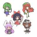__hakurei_reimu_kochiya_sanae_reisen_udongein_inaba_hong_meiling_and_usami_renko_touhou_drawn_by_fushigi_ebi__fcf24887d9b9e9410f374f240da98a60