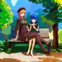 sitting on rika