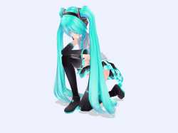 Touching MMD again so here is Miku Kneeling