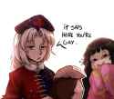 it says here ur gay