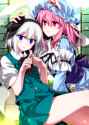 youmu_yuyuko_cuddle attempt_myon showing crossed fingers