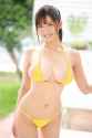Marina Yakuno 役野満里奈 yellow bikini