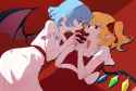 __remilia_scarlet_and_flandre_scarlet_touhou_drawn_by_sarukana__e71a70d2c7af8126543279e9e867ebf9