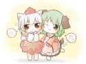 touhou kyouko and momiji tail wagging