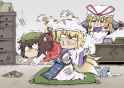 __yakumo_yukari_yakumo_ran_and_chen_touhou_drawn_by_hidefu_kitayan__a57f457e8b7ff8c0de2bfa561bb3994e