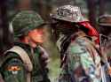 Western Separatist and CAF Soldier solid face off on the Manitoba border 