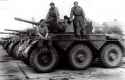 Saladin armoured cars of C Squadron Berkshire and Westminster Dragoons at Craven Dene TA Centre Newbury circa 1963