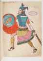 Nezahualcoyotl, king of Texcoco, in Ehuatl wargear; Codex Ixtlilxochitl, folio 106r; Gallica.bnf.fr scan dezoomify web rip COMPRESSED