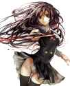 kotonoha katsura holds you at hatchet-point