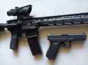 Automatic carbine and pistol