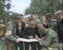 Members of the 101st Airborne reading a map provided by the Dutch Resistance during Operation Market Garden