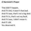 narcissist&#039;s prayer