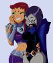 raven and starfire laughing