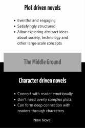 Plot-vs-character-driven-novels-Now-Novel-lists-pros-of-each