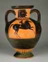 Greek - Athenian Attic black-figure amphora with naked rider c570-60 (terracotta) - (MeisterDrucke-119012)