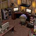 DALL·E 2023-03-04 13.25.39 - A CEO&#039;s one-person office. Very large with beige marble floors and flat pillars. All tints are beige, brown and yellowish. The office space is upside