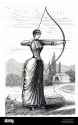 an-engraving-depicting-a-female-archer-drawing-her-bow-dated-19th-century-RJADKF