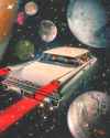 car traveling through space