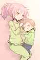 Madoka hugging Tatsuya