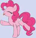 1786094__safe_artist-colon-natusoulsilver_pinkie+pie_earth+pony_pony_-colon-p_cute_diapinkes_female_happy_ponk_profile_raspberry_silly_silly+pony_simple+backgro
