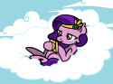 3342798__safe_artist-colon-flutterluv_pipp+petals_pegasus_pony_g5_cellphone_chillaxing_cloud_colored+hooves_headpiece_lidded+eyes_lying+down_lying+on+a+cloud_on