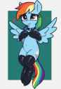 2773855__safe_artist-colon-t72b_rainbow+dash_pegasus_pony_belly+button_blushing_choker_clothes_feathered+wings_female_flying_grin_heart_high+res_latex_latex+soc